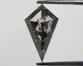 0.68Ct Kite Salt and Pepper Diamond | Loose Diamond for Sale | Natural Diamond for Engagement Ring | 7.89x4.69x3.21 MM Kite Diamond Gemstone