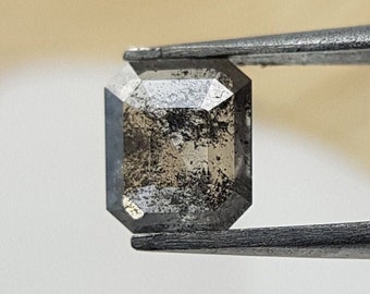 0.39 Ct Salt and Pepper Emerald Loose Diamond Engagement Ring | Natural Diamond for Sale | Unique Galaxy Diamond | Gemstone | Raw Diamond