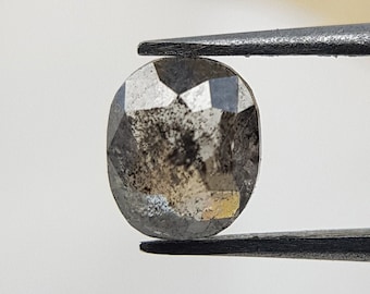 0.44 Ct Oval Salt and Pepper Diamond | Loose Diamond for Sale | Natural Gray Diamond for Engagement Ring | Unique Diamond | Gemstone