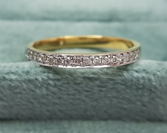 Classic simple Diamond Band. Minimalist Engagement Band. Wedding Ring Stacking band. Everyday Promise Ring. Ethical brilliant cut diamond