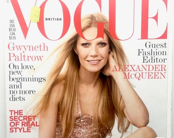 Gwyneth Paltrow,Vogue UK magazine vintage Alexander McQueen, décembre 2005 VOB 0881