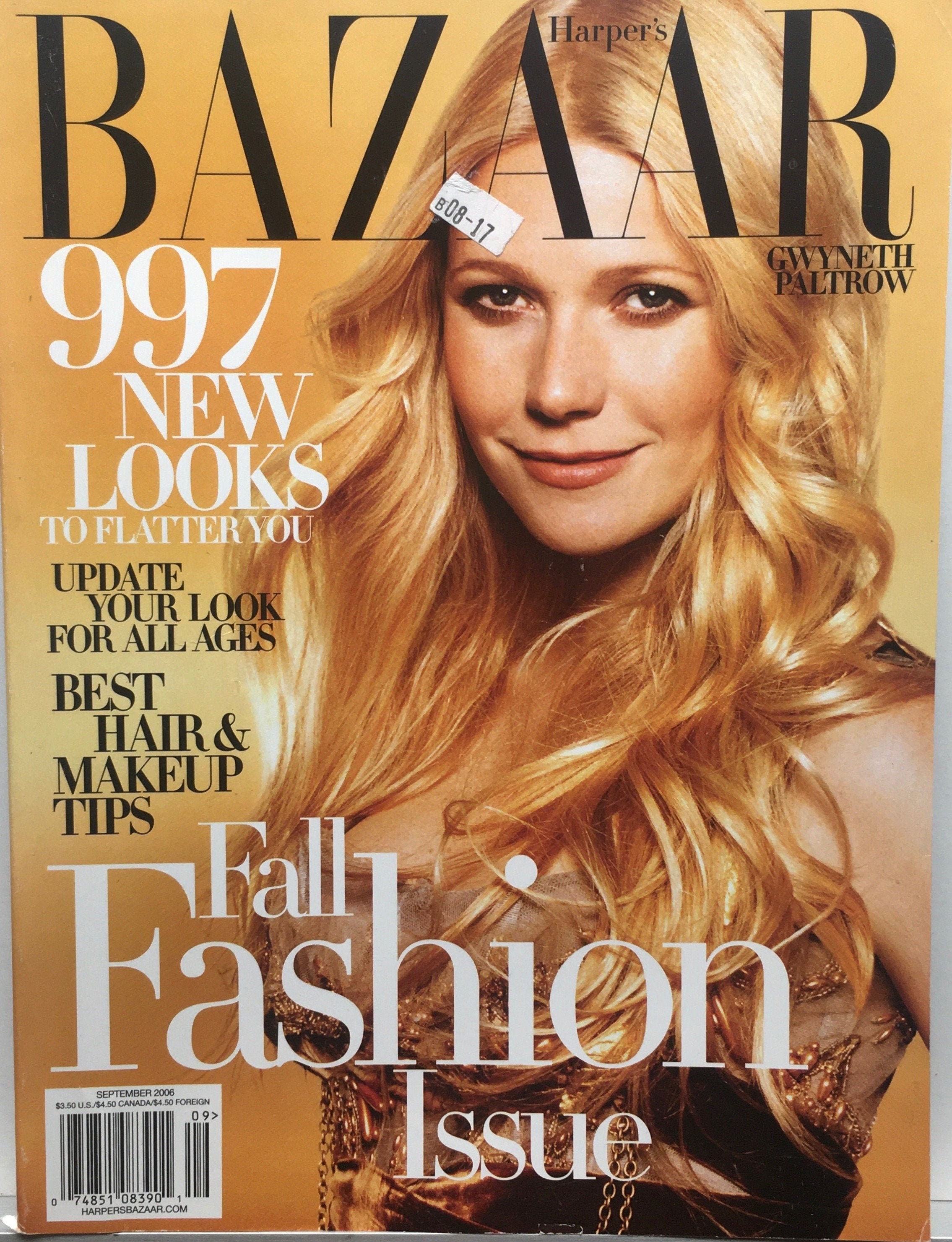 豪華で新しい vintage Magazyn Paltrow Gwyneth Harper's wrzesień Bazaar, その他