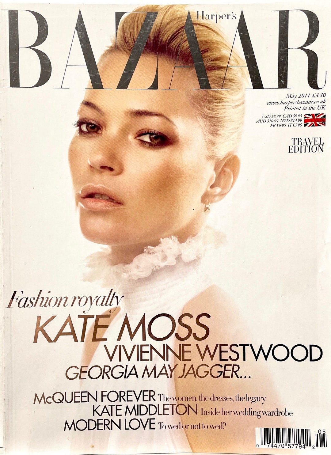Kate Moss Harper's Bazaar UK May 2011 Small Format Magazine