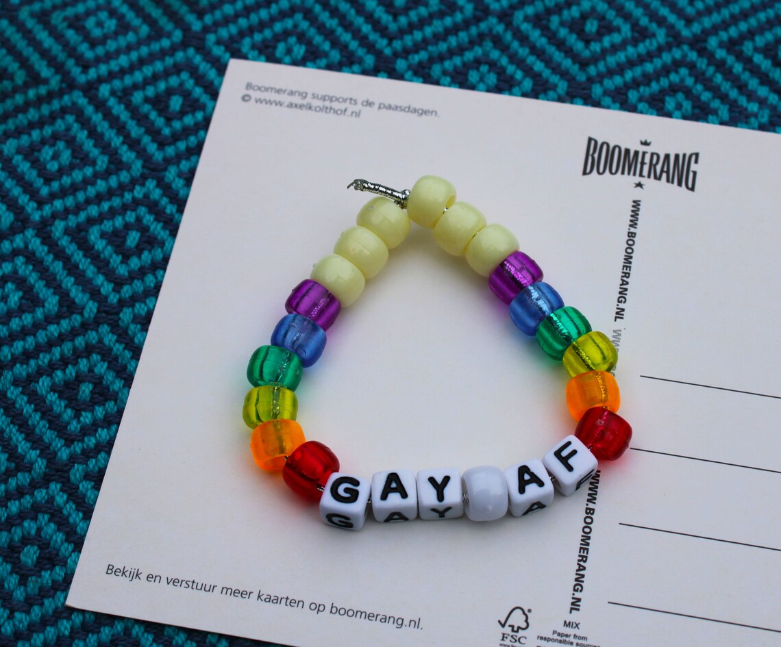 Cute GAYAF beaded pride bracelet Etsy
