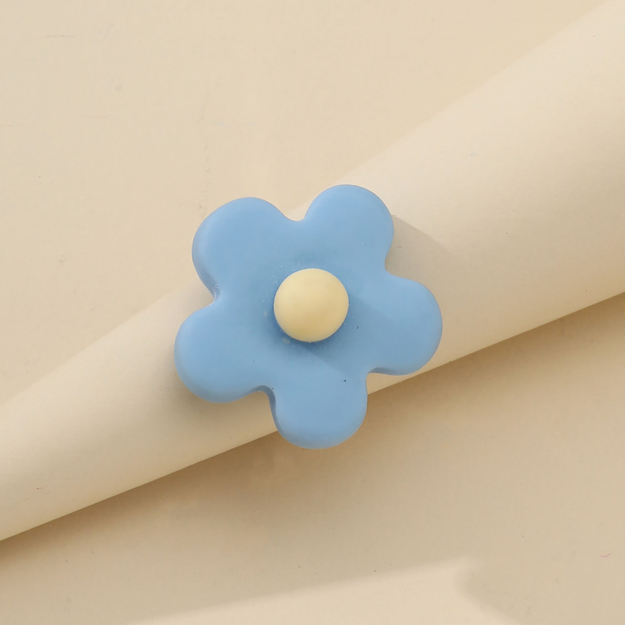 Acrylic Flower Ring Resin Flower Ring Colorful Acrylic Etsy