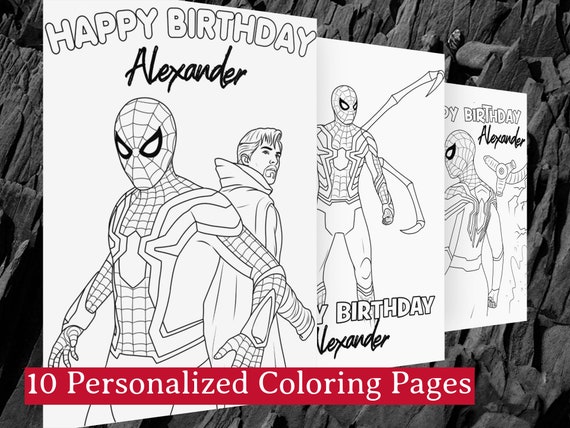  Spiderman Birthday Coloring Pages  Best Free