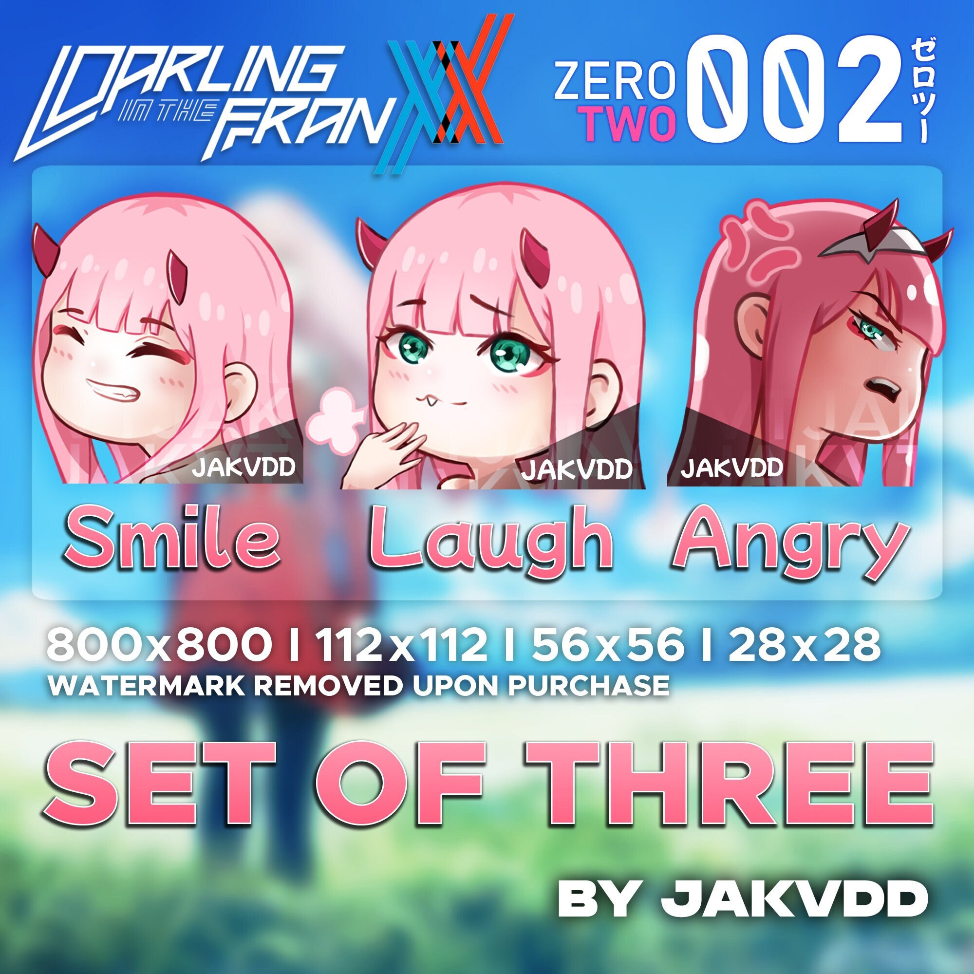 Zero Two Emote PACK // Set of 3 // Darling in the Franxx - Etsy Canada Zero Two Emote PACK // Set of 3 // Darling in the Franxx - Etsy Canada