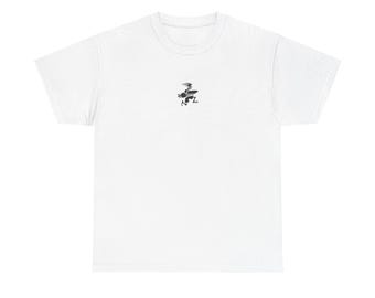 Minimal Skateboard Silhouette Tee | Small Chest Graphic