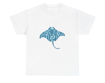 Blue Manta Ray T-Shirt | Summer tee shirt
