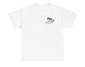T-shirt zebra surfplank