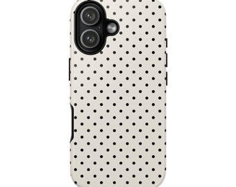 Zwart telefoonhoesje met stippen