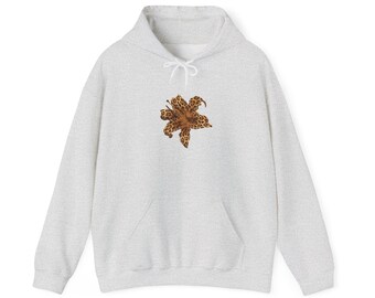 Leopard Print Flower Hoodie
