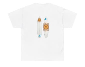 Camiseta com estampa de prancha de surf Sunface