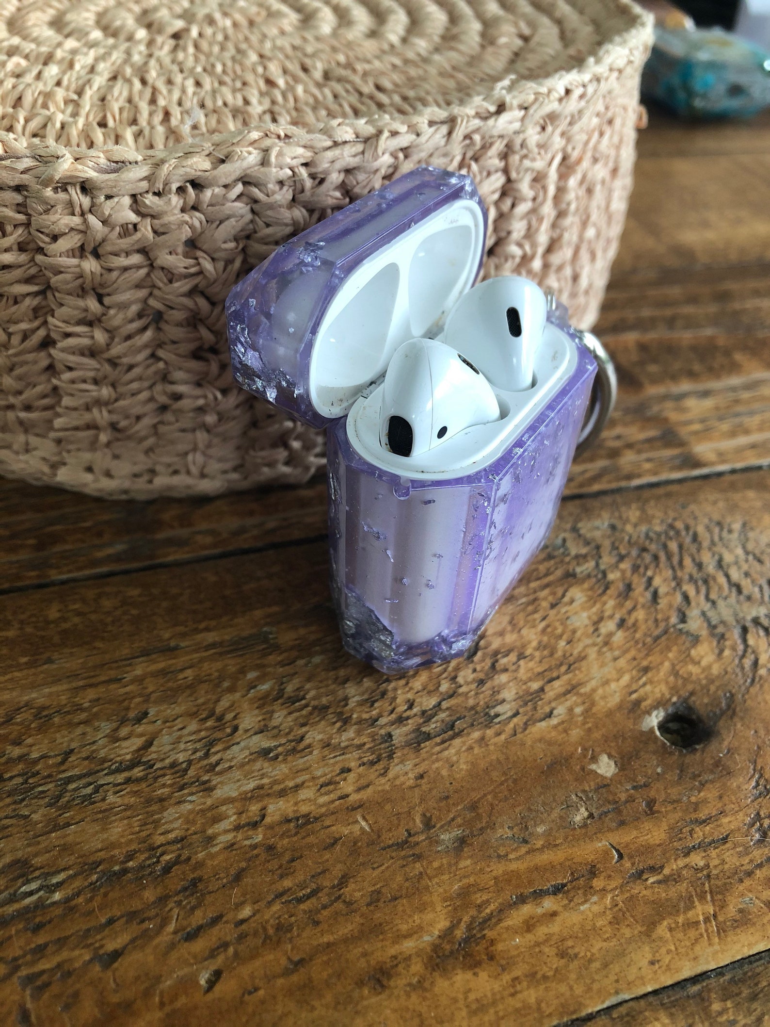 Purple Resin AirPod Case Etsy