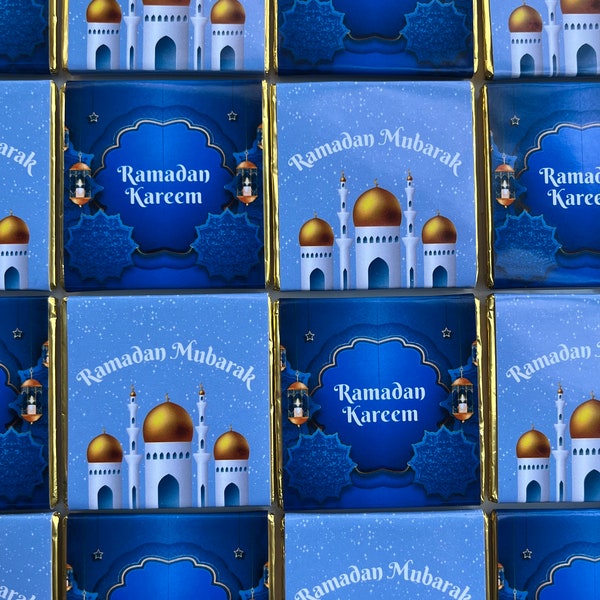 Personalized Custom Individually Wrapped Chocolates Ramadan Party Favors Islamic Holidays and Events Ramadan Kareem Muslim Handmade Gifts