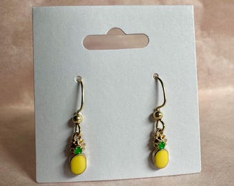 Pineapple Drop Earrings- Gold