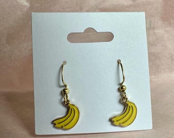 Banana Dangle Earrings- Gold