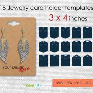 Earring card holder templates,Jewelry card templates,Earring display svg,Earring card svg,Jewellery card SVG,PNG,DXF,cricut,silhouette