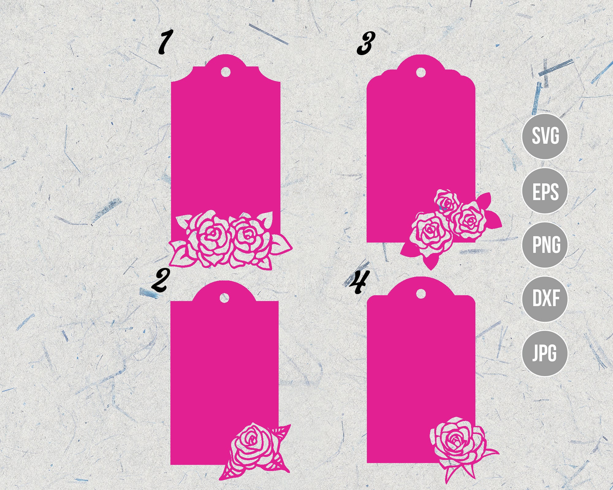 Floral Tags Svg Flower Tags Wedding Tag Svg Decorative Tags Svg Tags