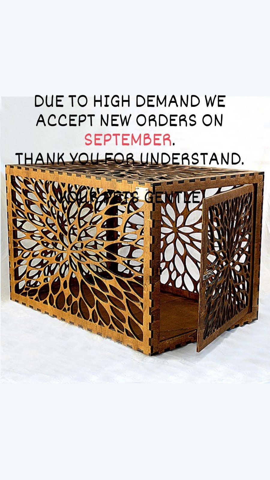 HaustiereGentle Indoor Kiste für Hunde und Katzen Wallnut | Etsy