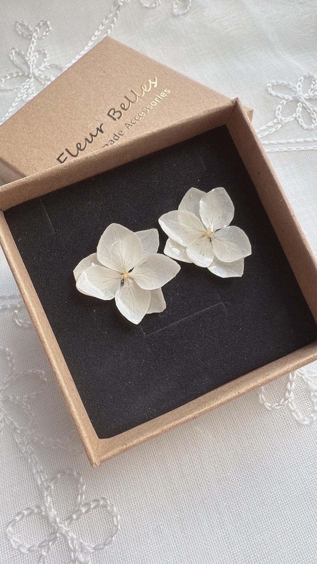 Hydrangea Stud Earrings - Silver main image 1