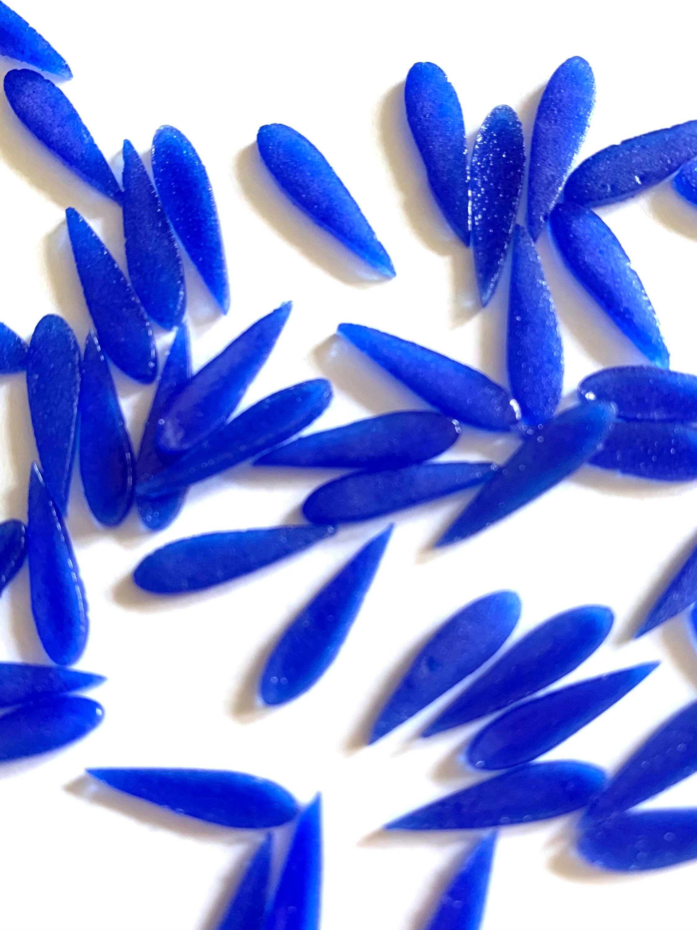 COE 96 Fused Glass Flower Petals 5/8 Inch Blue Pack of 24 Etsy UK