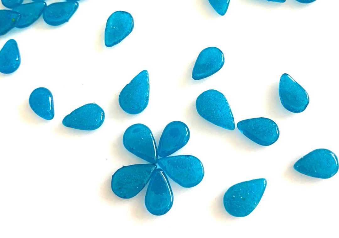 COE 96 Fused Glass Flower Petals Small Teardrops 3/8 Inch Etsy