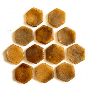 COE 96 fused glass hexagons for honeycomb - 5/8 inch - pack of 12