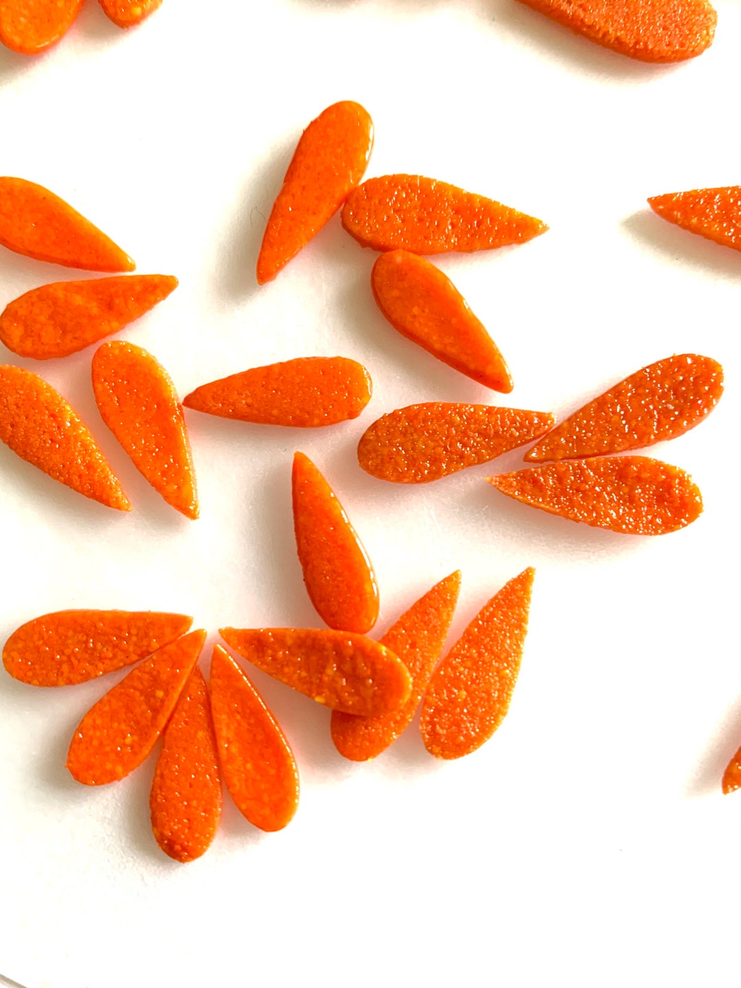 COE 96 Fused Glass Flower Petals 5/8 Inch Orange Pack of Etsy