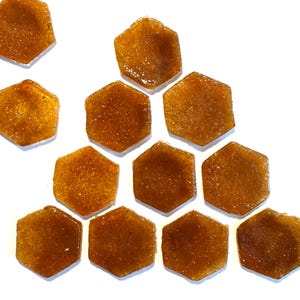 Hexágonos de vidrio fundido COE 96 para panal - 5/8 pulgadas - paquete de 12