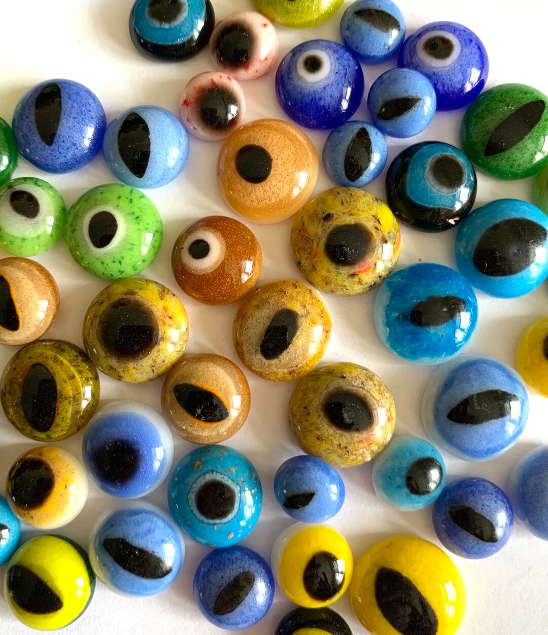 COE 96 Fused Glass Eyes Cabochons Etsy