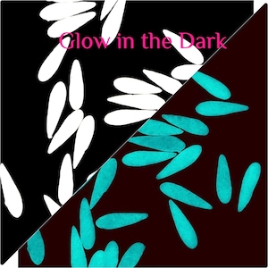 COE 96 fused glass flower petals - 5/8 inch glow in the dark - pack of 30
