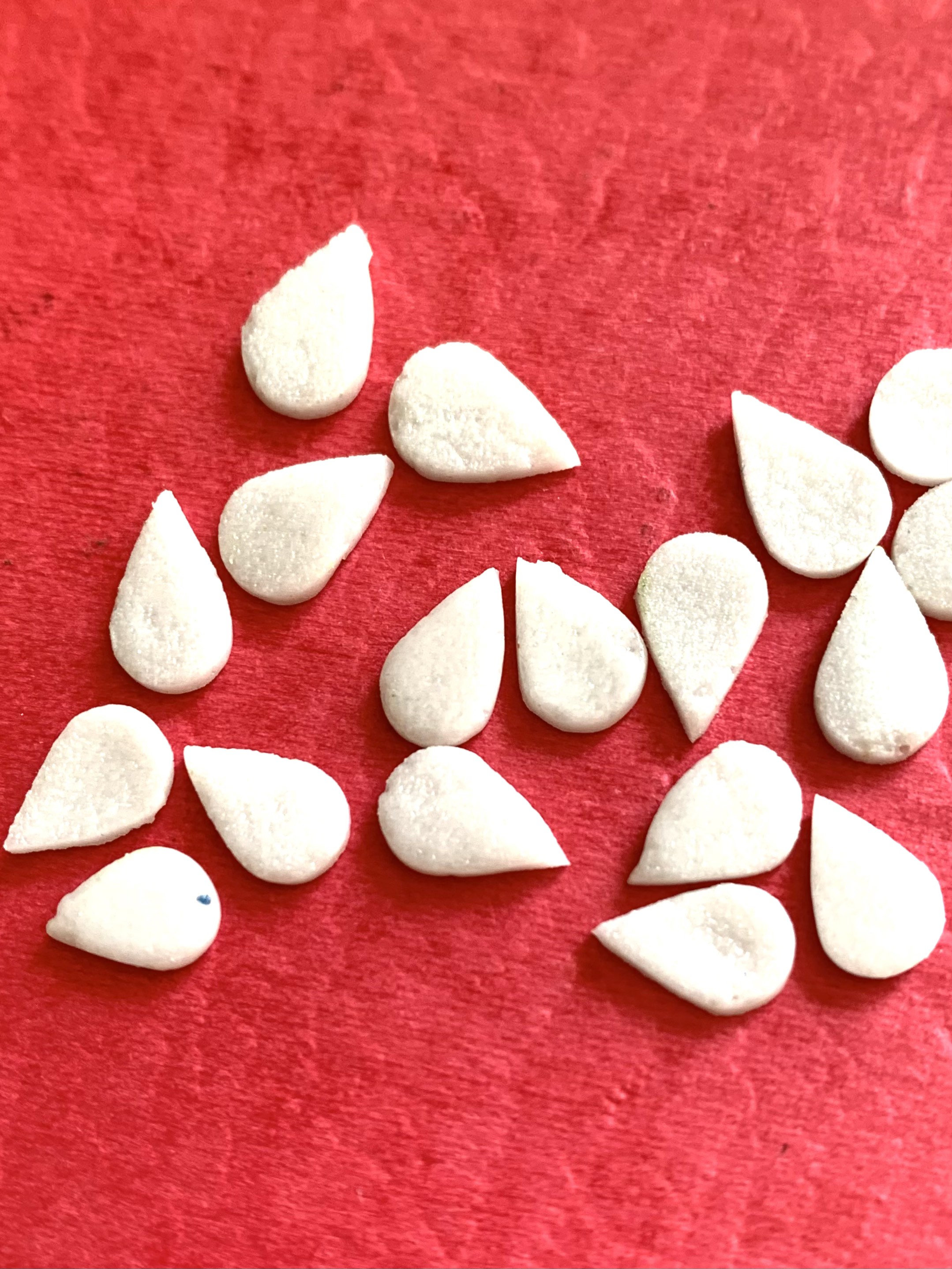 COE 96 fused glass flower petals 3/8 inch white pack of 18 Etsy