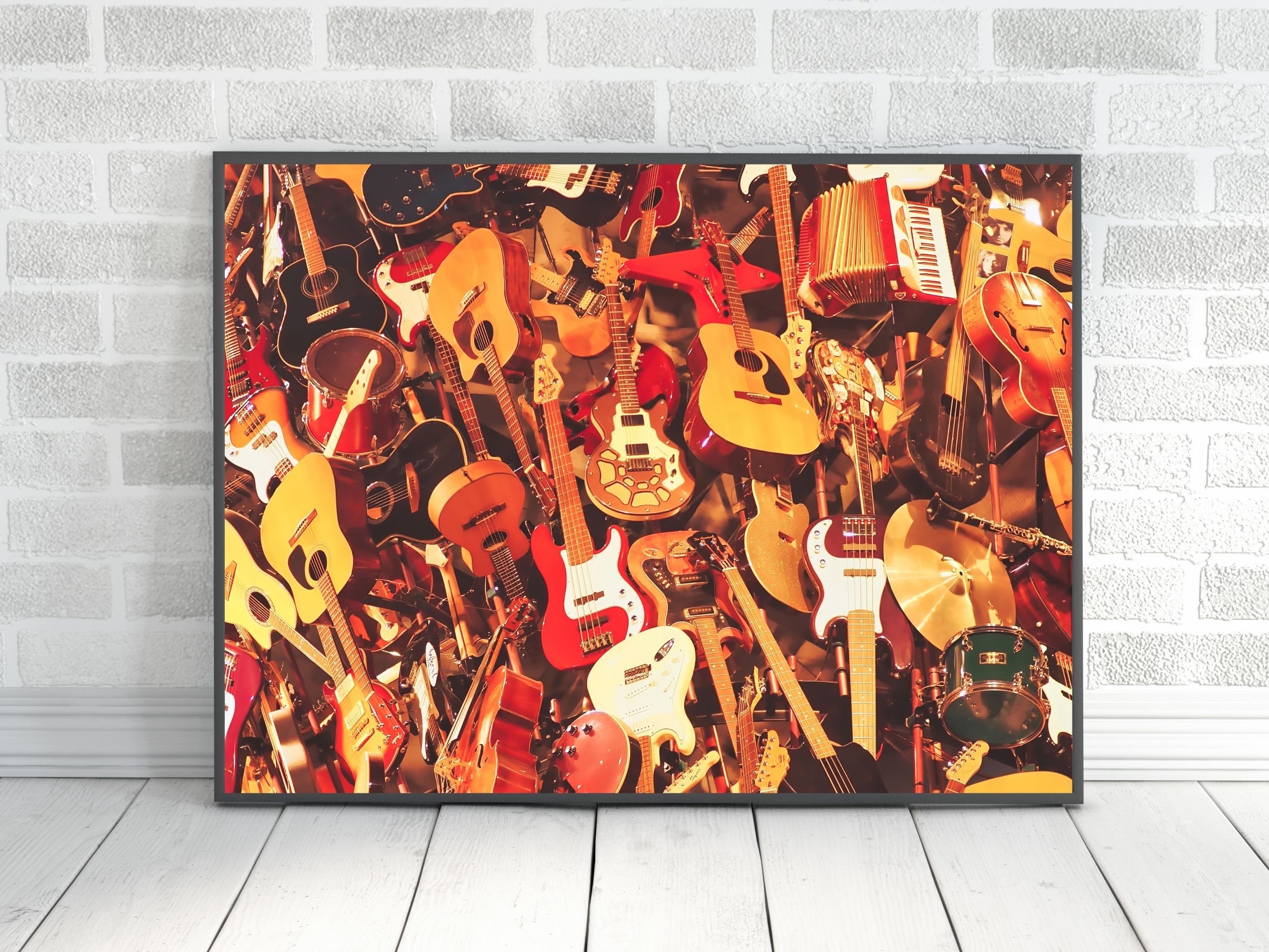 Musical Instrument Wall Art Music Room Photo Guitar Etsy