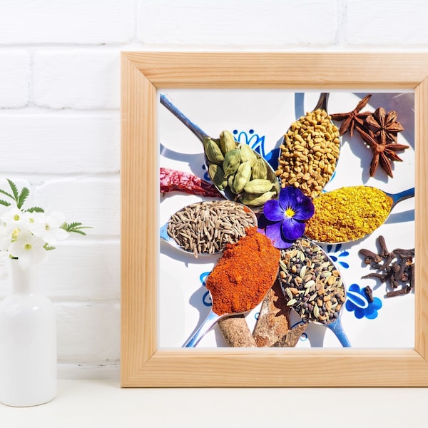 Kitchen Printable Wall Art - Digital Photograph - Kitchen Wall Decor - Herbs and Spices Art  - Quality Kitchen Printable