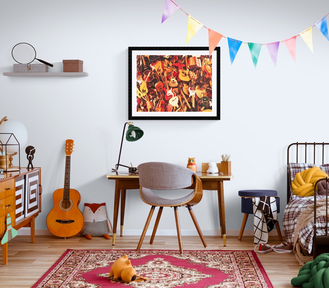 Musical Instrument Wall Art Music Room Photo Guitar Etsy