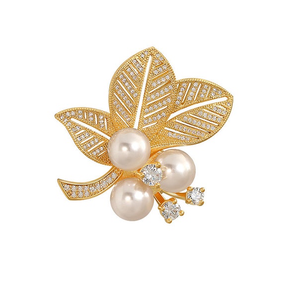 Shining Flower Diamond Pearl Crystal Sweater Shawl Pins Clips Wedding Party  Accessory Jewelry Corsage Women's Brooch, Brooch Pins