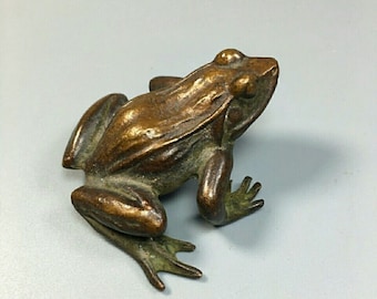 Chinese antique pure bronze frog statue ornament bronze exquisite home decoration