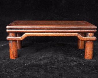 Chinese antique pure hand-carved natural rosewood small tea table,exquisite and unique,worthy of collection and use