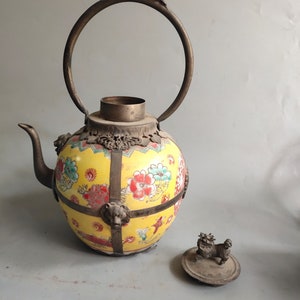 Sous-traitance chinoise dornements de pots en porcelaine de théière tibétaine Précieux pour la collection image 7