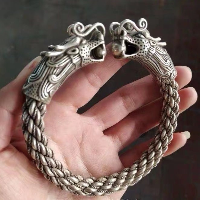 Collection of Chinese Antique Hand-carved Tibet Silver