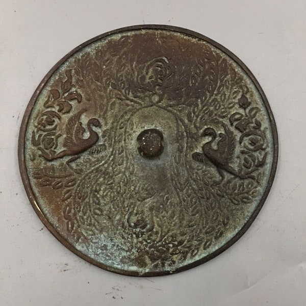 Miroir en Bronze à motif exquis, Collection Antique, miroir en cuivre pur