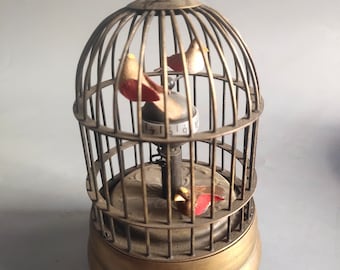 Early collection of pure copper inlaid Cloisonne bird cage hand carving is worth collecting