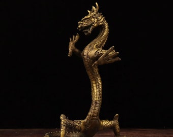 中国古玩　古銅鍍金龍筆置筆架　134g/幅9.3㎝　東Y6-1025☆2Fトヒコ 177664970_o7.jpg?