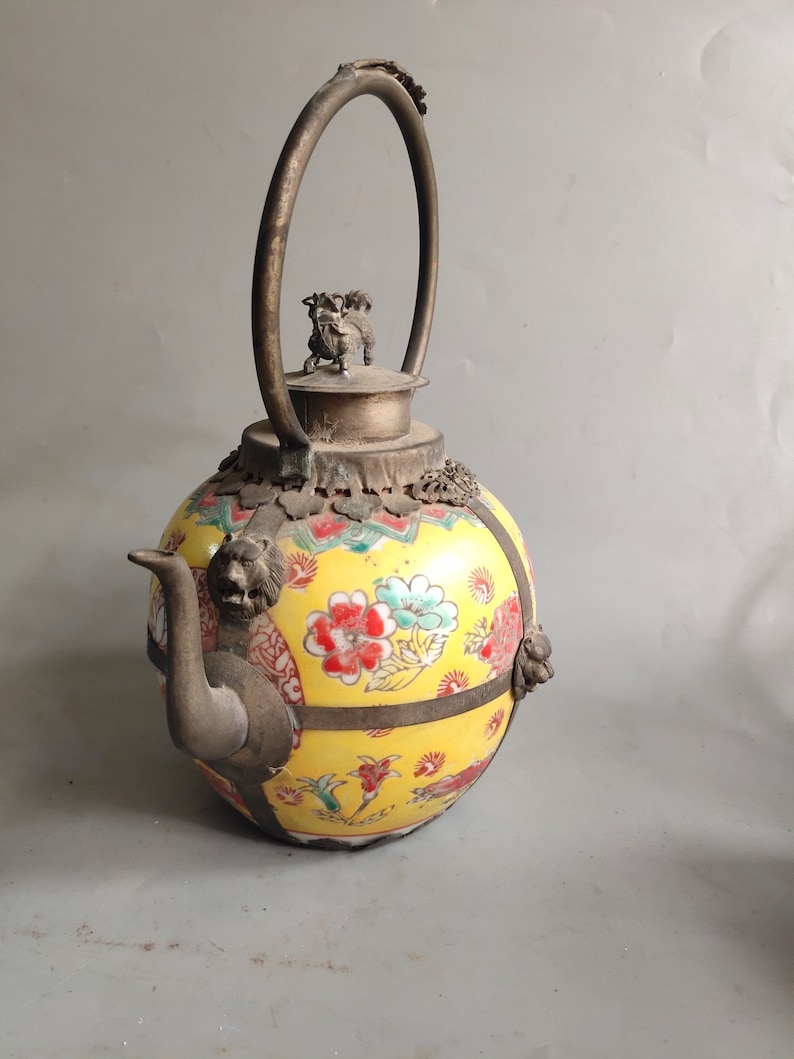 Sous-traitance chinoise dornements de pots en porcelaine de théière tibétaine Précieux pour la collection image 2