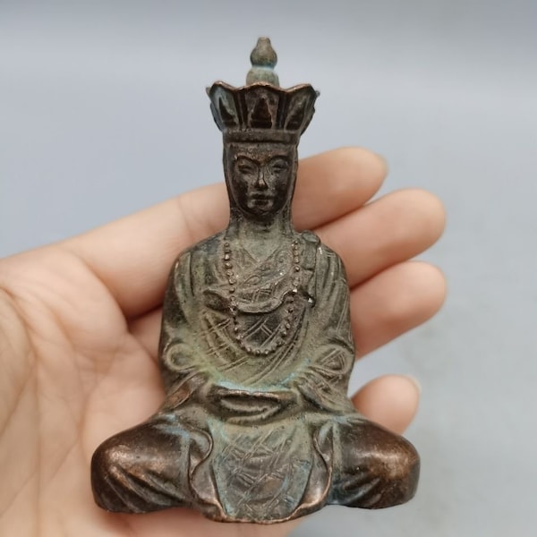 Chinese antique pure bronze Buddha ornament bronze Buddha bronze statue