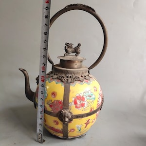 Sous-traitance chinoise dornements de pots en porcelaine de théière tibétaine Précieux pour la collection image 4
