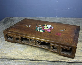 Chinese antique hand carved rosewood inlaid children patternpattern tea table tea tray,beautiful shape,home decoration