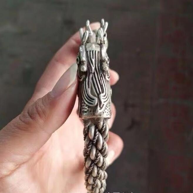 Collection of Chinese Antique Hand-carved Tibet Silver
