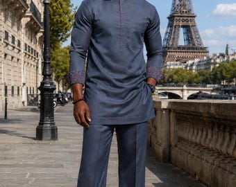 Maßgeschneiderter afrikanischer Herrenanzug, traditionelles Hochzeitsoutfit